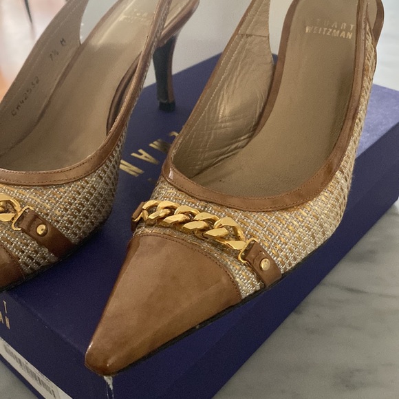 Stuart Weitzman Rafia Sling Backs - Picture 2 of 5